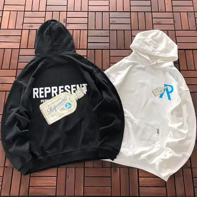 ￥~135 REPRESENT HOODIE 33120118 (im 184CM 80KG iwear size M in the photo)