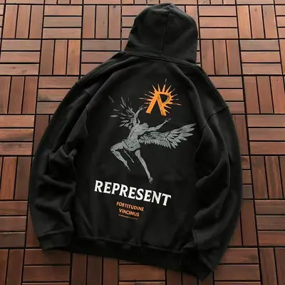 ￥~135 REPRESENT HOODIE 33120108 (im 184CM 80KG iwear size M in the photo)