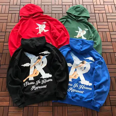 ￥~135 REPRESENT HOODIE 33120147 (im 176CM 58KG iwear size M in the photo)