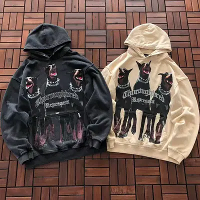 ￥~135 REPRESENT HOODIE 33120115 (im 184CM 80KG iwear size M in the photo)