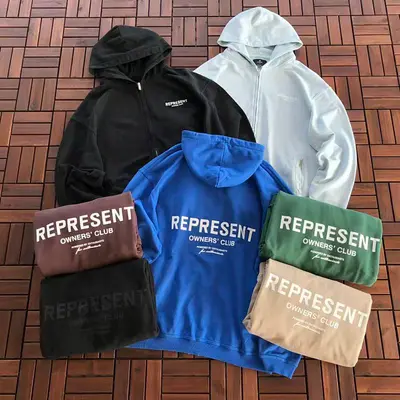 ￥~139 REPRESENT HOODIE 33120123 (im 176CM 58KG iwear size M in the photo)