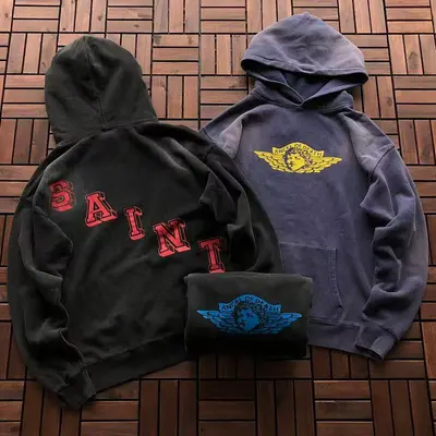 ￥~209 SAINT MICHAEL HOODIE FLEECE 22120217 (im 184CM 80KG iwear size M in the photo)
