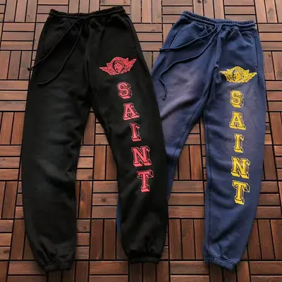 ￥~215 SAINT MICHAEL TROUSERS FLEECE 22120216 (im 184CM 80KG iwear size M in the photo)
