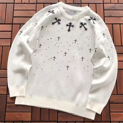 ￥~139 CH🔥OM🔥 HE🔥RTS SWEATER 11120212 (im 180CM 68KG iwear size XL in the photo)
