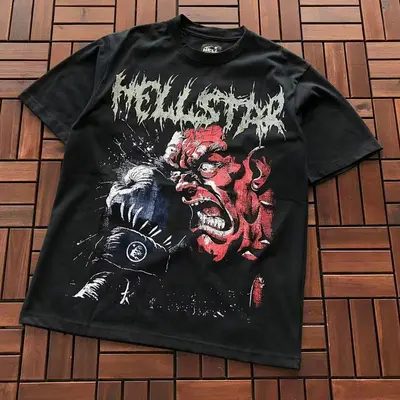 ￥~79 HELLSTAR T-SHIRT 33120427 (im 180CM 68KG iwear size XL in the photo)