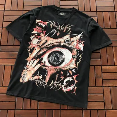 ￥~79 HELLSTAR T-SHIRT 33120422 (im 180CM 68KG iwear size XL in the photo)