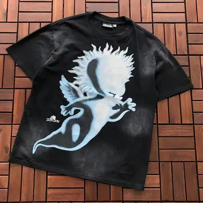 ￥~109 HELLSTAR T-SHIRT 11120404 (im 176CM 58KG iwear size S in the photo)
