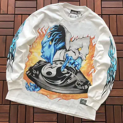 ￥~129 HELLSTAR LONG-SLEEVE 11120401 (im 176CM 58KG iwear size S in the photo)