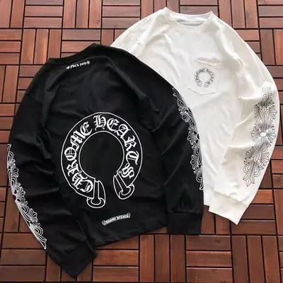￥~95 CH🔥OM🔥 HE🔥RTS LONG-SLEEVE 33120546 (im 176CM 58KG iwear size M in the photo)