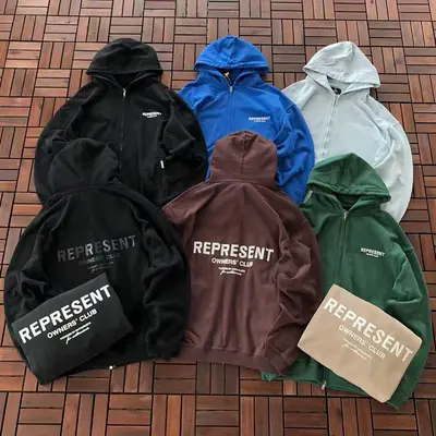 ￥~195 REPRESENT HOODIE 22120715 (im 185CM 80KG iwear size M in the photo)
