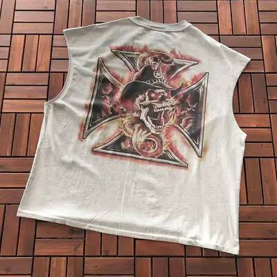 ¥~109 SAINT MICHAEL VEST 11120827 (im 185CM 70KG iwear size L in the photo)