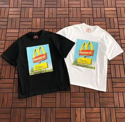 ￥~95 P🔥LA🔥E & MCDONALD'S T-SHIRT 11120902 (im 185CM 80KG iwear size M in the photo)