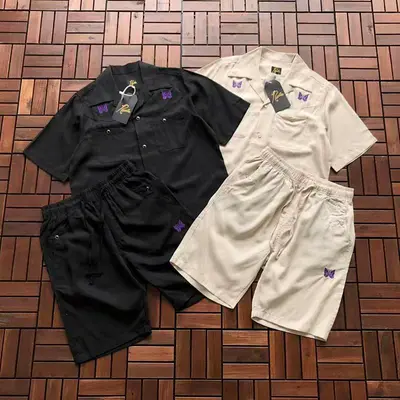 TOP¥ 169 PANTS ¥ 129 NEEDLES T-SHIRT SHORTS 44121003 (im 176CM 58KG iwear size S in the photo)