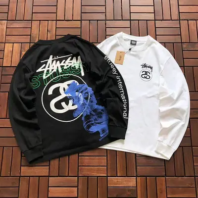 ￥~129 ST🔥S🔥Y LONG-SLEEVE 44121127 (im 180CM 68KG iwear size S in the photo)
