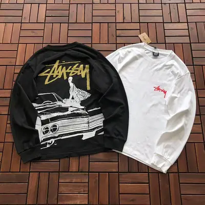 ￥~129 ST🔥S🔥Y LONG-SLEEVE 44121118 (im 180CM 68KG iwear size S in the photo)