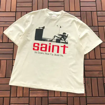 ￥~86 SAINT MICHAEL T-SHIRT 33121703 (im 185CM 80KG iwear size M in the photo)