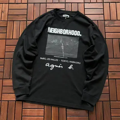 ¥~119 NEIGHBORHOOD LONG-SLEEVE 11121843 (im 180CM 68KG iwear size M in the photo)