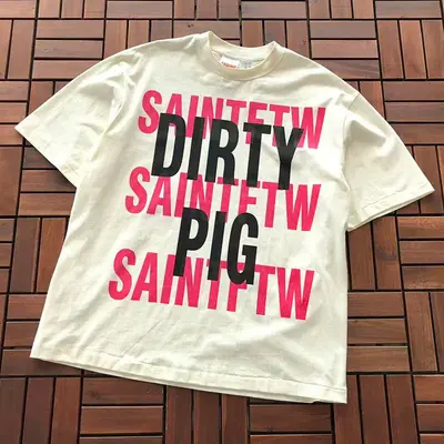 ¥~86 SAINT MICHAEL T-SHIRT 33121857 (im 180CM 68KG iwear size M in the photo)