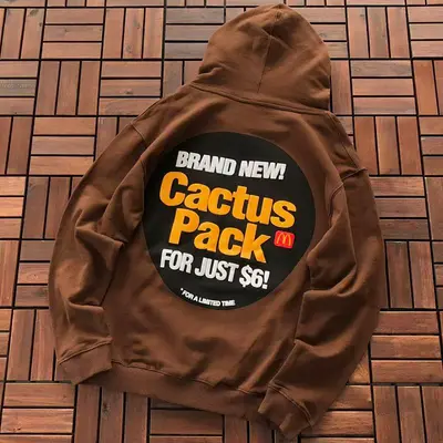 ￥~129 TRAVIS SCOTT & MCDONALD HOODIE 77010435 (im 185CM 80KG iwear size M in the photo)
