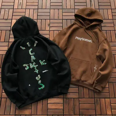 ￥~129 TRAVIS SCOTT HOODIE FLEECE 77010428 (im 185CM 80KG iwear size L in the photo)