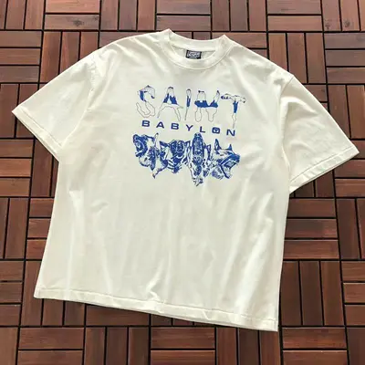 ¥~86 SAINT MICHAEL T-SHIRT 77010352 (im 176CM 58KG iwear size M in the photo)
