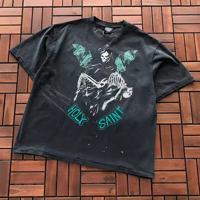 ¥~109 SAINT MICHAEL T-SHIRT 77010313 (im 176CM 58KG iwear size M in the photo)