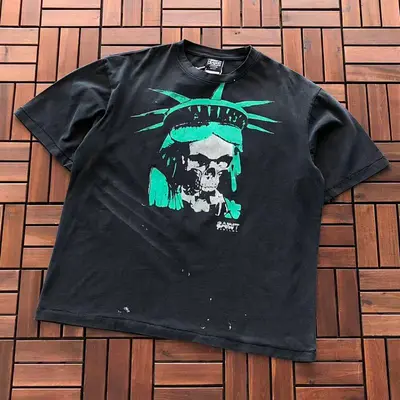 ¥~109 SAINT MICHAEL T-SHIRT 77010312 (im 176CM 58KG iwear size M in the photo)