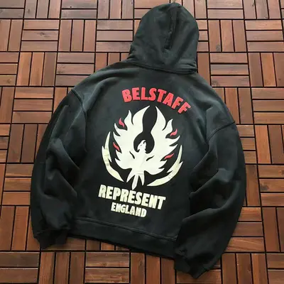 ¥~199 REPRESENT HOODIE FLEECE 55010320 (im 185CM 70KG iwear size S in the photo)