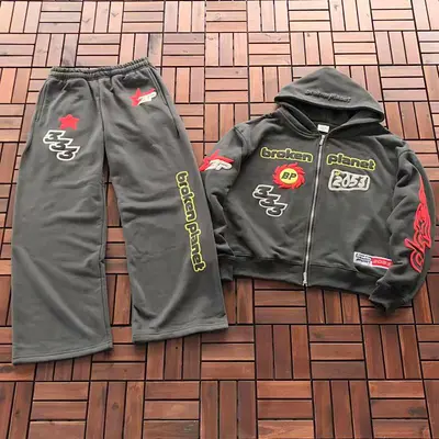 TOP¥~ 169 PANTS¥~ 129 BROKEN PLANET HOODIE TROUSERS FLEECE 77010560