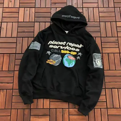 ￥~129 BROKEN PLANET HOODIE FLEECE 77010636 (im 176CM 58KG iwear size S in the photo)