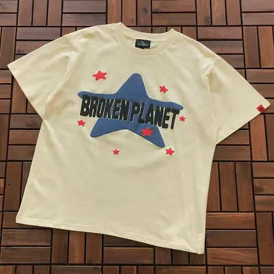 ￥~85 BROKEN PLANET T-SHIRT 77010904 (im 180CM 68KG iwear size S in the photo)