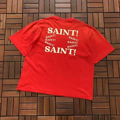 ￥~99 SAINT MICHAEL T-SHIRT 77010924 (im 176CM 58KG iwear size M in the photo)