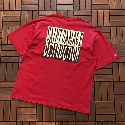 ￥~99 SAINT MICHAEL T-SHIRT 77010923 (im 176CM 58KG iwear size M in the photo)