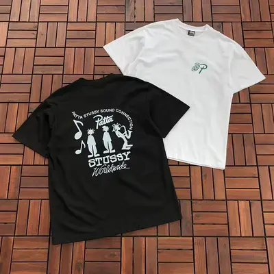￥~79 ST🔥S🔥Y & PATTA T-SHIRT 77011253 (im 185CM 70KG iwear size M in the photo)