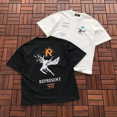 ￥~95 REPRESENT T-SHIRT 77011238 (im 185CM 70KG iwear size M in the photo)
