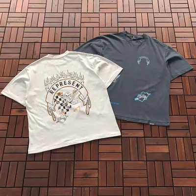 ￥~109 REPRESENT T-SHIRT 77011229 (im 185CM 70KG iwear size M in the photo)