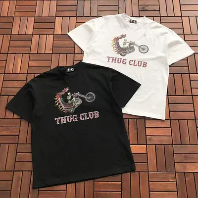 ¥~99 THUG CLUB T-SHIRT 55011317 (im 185CM 70KG iwear size 1 in the photo)