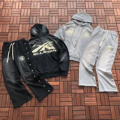 TOP¥~ 185 PANTS¥~189 HELLSTAR HOODIE TROUSERS 55011330 (im 176CM 58KG iwear size S in the photo)