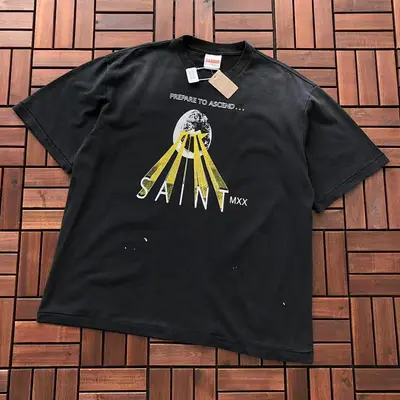¥~99 SAINT MICHAEL T-SHIRT 77011665 (im 176CM 58KG iwear size M in the photo)