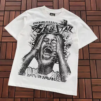 ¥~79 HELLSTAR T-SHIRT 77011694 (im 176CM 58KG iwear size M in the photo)