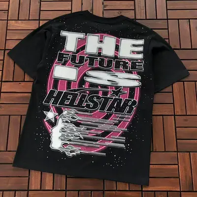 ¥~79 HELLSTAR T-SHIRT 77011689 (im 176CM 58KG iwear size M in the photo)