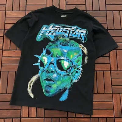 ¥~79 HELLSTAR T-SHIRT 77011688 (im 176CM 58KG iwear size M in the photo)