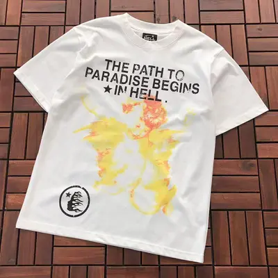 ￥~79 HELLSTAR T-SHIRT 77011685 (im 176CM 58KG iwear size M in the photo)