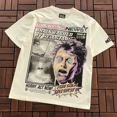 ￥~79 HELLSTAR T-SHIRT 77011683 (im 176CM 58KG iwear size M in the photo)