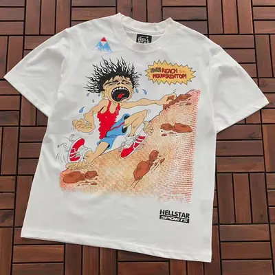 ￥~79 HELLSTAR T-SHIRT 77011603 (im 176CM 58KG iwear size M in the photo)