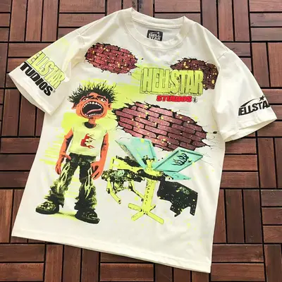 ￥~79 HELLSTAR T-SHIRT 77011866 (im 180CM 68KG iwear size M in the photo)