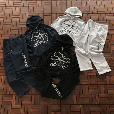TOP￥~185 PANTS￥~129 AR🔥E AN🔥W🔥RP HOODIE TROUSERS) 77012075