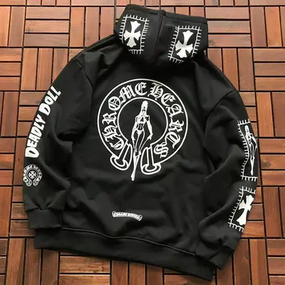￥~129 CH🔥OM🔥 HE🔥RTS HOODIE 77012345 (im 176CM 58KG iwear size M in the photo)