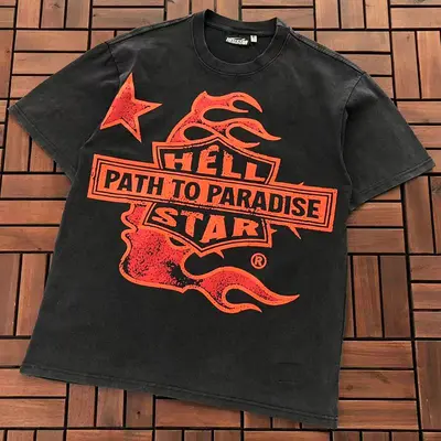 ￥~109 HELLSTAR T-SHIRT 55012935 (im 185CM 80KG iwear size S in the photo)