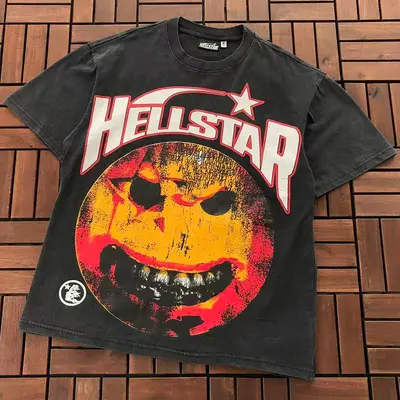 ￥~109 HELLSTAR T-SHIRT 55012934 (im 185CM 80KG iwear size S in the photo)